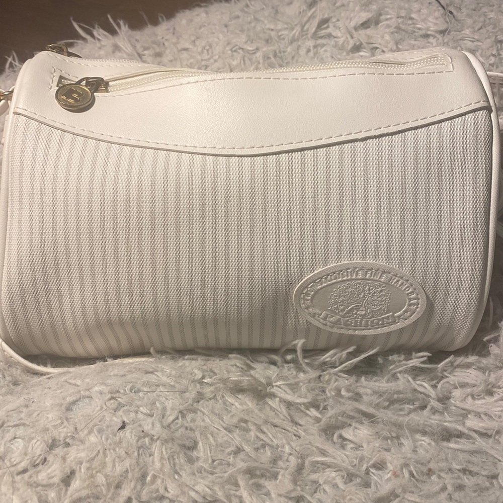 Brighton Off White Pebbled Leather Hobo Shoulder Bag